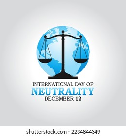 gráfico vectorial del día internacional de la neutralidad bueno para la celebración del día internacional de la neutralidad. diseño plano. diseño de volante.ilustración plana.