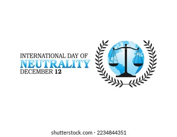 gráfico vectorial del día internacional de la neutralidad bueno para la celebración del día internacional de la neutralidad. diseño plano. diseño de volante.ilustración plana.