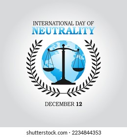 Vektorgrafik des internationalen Tages der Neutralität gut für den internationalen Tag der Neutralität Feier. flaches Design. flyer design.flache Illustration.