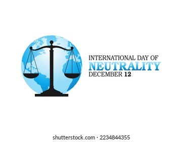 vector graphic of international day of neutrality good for international day of neutrality celebration. flat design. flyer design.flat illustration.