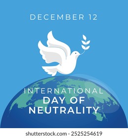 Vector gráfico del Día Internacional de la Neutralidad ideal para la celebración del Día Internacional de la Neutralidad.