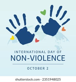 vector graphic of International Day of Non-Violence good for International Day of Non-Violence celebration. flat design. flyer design.flat illustration.