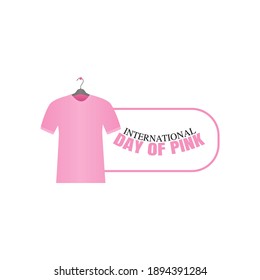 vector graphic of international day of pink good for international day of pink celebration. flat design. flyer design.flat illustration.