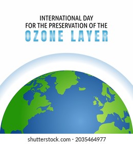 vector graphic of international day of preservation of the ozone layer good for international day of preservation of the ozone layer celebration. flat design. flyer design.flat illustration.