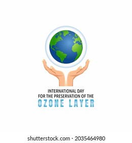 vector graphic of international day of preservation of the ozone layer good for international day of preservation of the ozone layer celebration. flat design. flyer design.flat illustration.