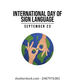 vector graphic of International Day of Sign Languages ideal for International Day of Sign Languages celebration.