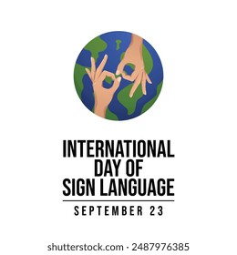 vector graphic of International Day of Sign Languages ideal for International Day of Sign Languages celebration.