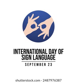 vector graphic of International Day of Sign Languages ideal for International Day of Sign Languages celebration.