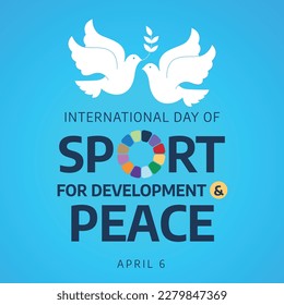 vector graphic of international day of sport development and peace good for international day of sport development and peace celebration. flat design. flyer design.flat illustration.