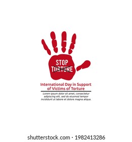 vector graphic of International Day in Support of Victims of Torture good for International Day in Support of Victims of Torture celebration. flat design. flyer design.flat illustration.