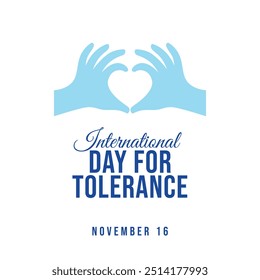 gráfico vetorial do Dia Internacional da Tolerância ideal para a celebração do Dia Internacional da Tolerância.