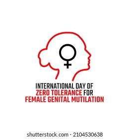gráfico vectorial del día internacional de tolerancia cero para la mutilación genital femenina. diseño plano. diseño de volante.ilustración plana.