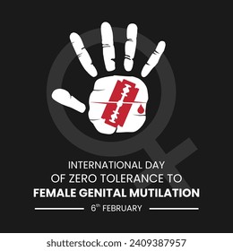 Vector graphic of international day of zero tolerance to female genital mutilation