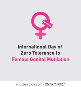 vector graphic of International Day of Zero Tolerance to Female Genital Mutilation good for national International Day of Zero Tolerance to Fe celebration. flat design. flyer design.flat illustration.