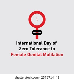 vector graphic of International Day of Zero Tolerance to Female Genital Mutilation good for national International Day of Zero Tolerance to Fe celebration. flat design. flyer design.flat illustration.