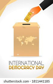 Vector graphic of international democracy day good for international democracy day celebration. flat design. flyer design.flat illustration.