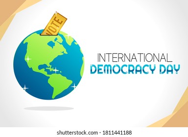 Vector graphic of international democracy day good for international democracy day celebration. flat design. flyer design.flat illustration.