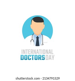 vector graphic of international doctors day good for international doctors day celebration. flat design. flyer design.flat illustration.