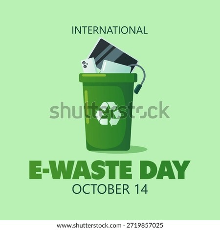 vector graphic of International E-Waste Day ideal for International E-Waste Day celebration