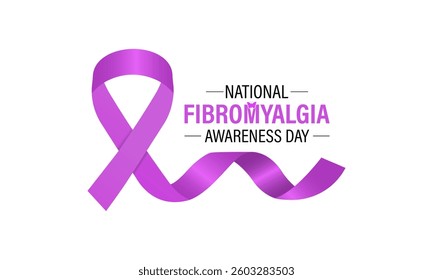 Vector graphic of International Fibromyalgia Awareness Day, May 12. Chronic pain and fatigue affect people with this invisible illness. Website banners, cards, prints, social media, and background.