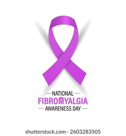 Vector graphic of International Fibromyalgia Awareness Day, May 12. Chronic pain and fatigue affect people with this invisible illness. Website banners, cards, prints, social media, and background.