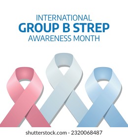 gráfico vectorial del Mes de Conciencia Strep del Grupo B Internacional, bueno para la celebración del Mes de Conciencia Strep del Grupo B Internacional. diseño plano. diseño de volante.ilustración plana.