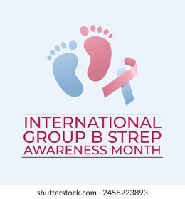 vector graphic of international group b strep awareness month good for international group b strep awareness month celebration. flat design. flyer design.flat illustration.