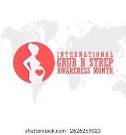 Gráfico vetorial do Mês Internacional de Conscientização da Strep do Grupo B para a celebração do Mês Internacional de Conscientização da Strep do Grupo B.