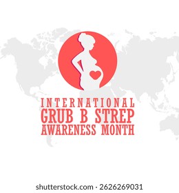 Gráfico vetorial do Mês Internacional de Conscientização da Strep do Grupo B para a celebração do Mês Internacional de Conscientização da Strep do Grupo B.