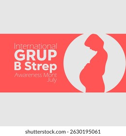 gráfico vetorial do Mês Internacional de Conscientização da Faixa do Grupo B, ideal para a celebração do Mês Internacional de Conscientização da Faixa do Grupo B.
