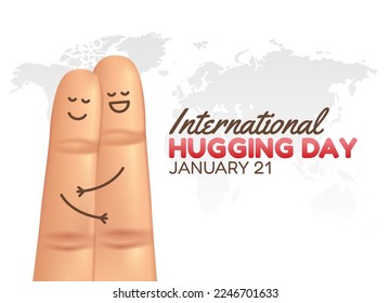 gráfico vectorial del día del abrazo internacional bueno para la celebración del día del abrazo internacional. diseño plano. diseño de volante.ilustración plana.