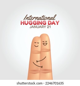 vector graphic of international hugging day good for international hugging day celebration. flat design. flyer design.flat illustration.