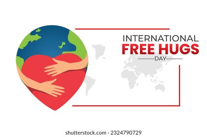 vector graphic of international hugging day good for international hugging day celebration. flyer design.flat illustration. 1 july
