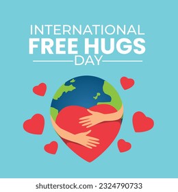vector graphic of international hugging day good for international hugging day celebration. flyer design.flat illustration. 1 july