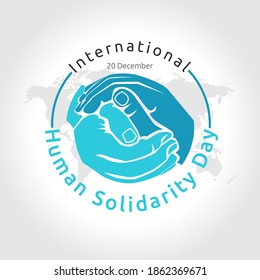 vector graphic of international human solidarity day good for international human solidarity day celebration. flat design. flyer design.flat illustration.