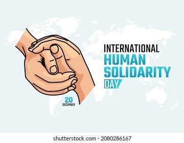 vector graphic of international human solidarity day good for international human solidarity day celebration. flat design. flyer design.flat illustration.