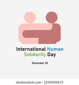 vector graphic of  International Human Solidarity Day good for national  International Human Solidarity Day celebration. flat design. flyer design.flat illustration.