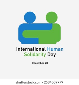vector graphic of  International Human Solidarity Day good for national  International Human Solidarity Day celebration. flat design. flyer design.flat illustration.