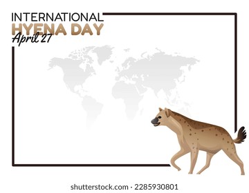 vector graphic of international hyena day good for international hyena day celebration. flat design. flyer design.flat illustration.