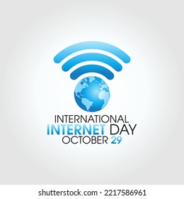 vector graphic of international internet day good for international internet day celebration. flat design. flyer design.flat illustration.