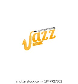 Vektorgrafik des internationalen Jazz-Tages gut für internationale Jazztagsfeiern. flaches Design. flyer design.flache Illustration.	