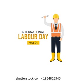 vector graphic of international labour day good for international labour day celebration. flat design. flyer design.flat illustration.