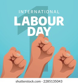 vector graphic of international labour day good for international labour day celebration. flat design. flyer design.flat illustration.