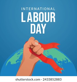 Gráfico vectorial del Día Internacional del Trabajo ideal para la celebración del Día Internacional del Trabajo.