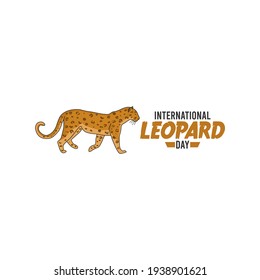 vector graphic of international leopard day good for international leopard day celebration. flat design. flyer design.flat illustration.