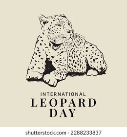 vector graphic of international leopard day good for international leopard day celebration. flat design. flyer design.flat illustration.