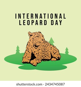 vector graphic of International Leopard Day ideal for International Leopard Day celebration.