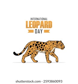 Vector graphic of International Leopard Day for International Leopard Day celebration.