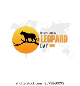 Vector graphic of International Leopard Day for International Leopard Day celebration.
