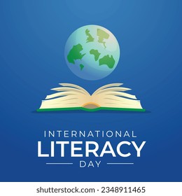 vector graphic of International Literacy Day good for International Literacy Day celebration. flat design. flyer design.flat illustration.